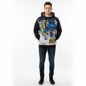 Star Wars Mens Hoodie Size M Black Multi Comic Art Empire Strikes‎ Back Sci-Fi